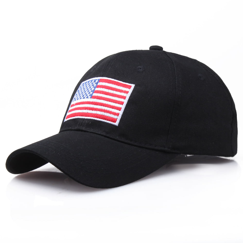 Boné De Beisebol Trucker Plain Hat Bordado Em Algodão Bordado Am Flag