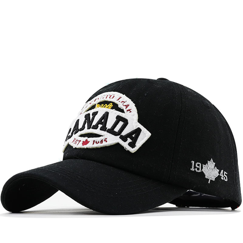 Boné De Beisebol De Algodão Bordado Canada Patch Unissex