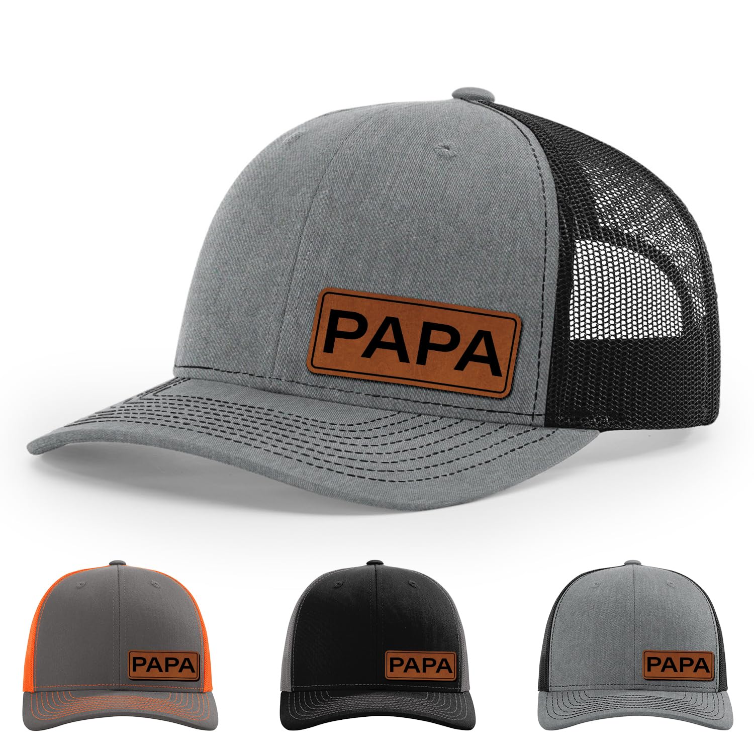 Gorra De Béisbol Mosestance Papa Con Parche De Cuero Vegano