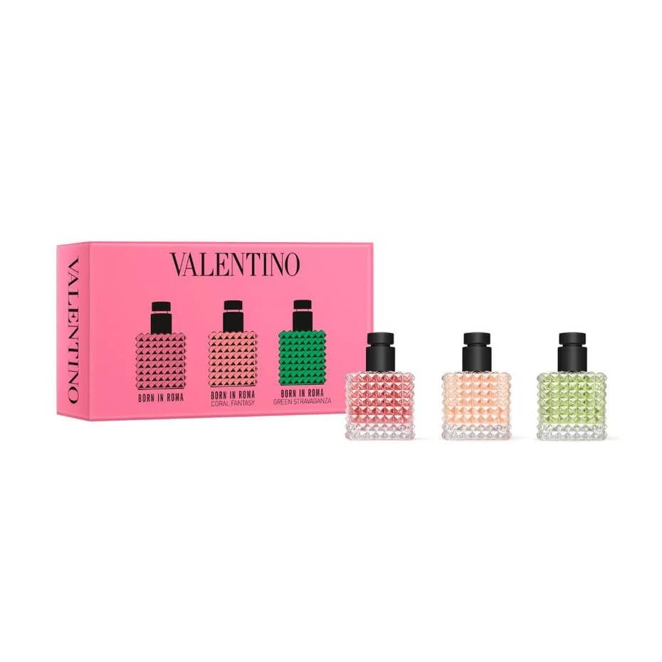 Set Mini Perfumes Valentino Born In Roma 18 Ml Trio Para Mujer