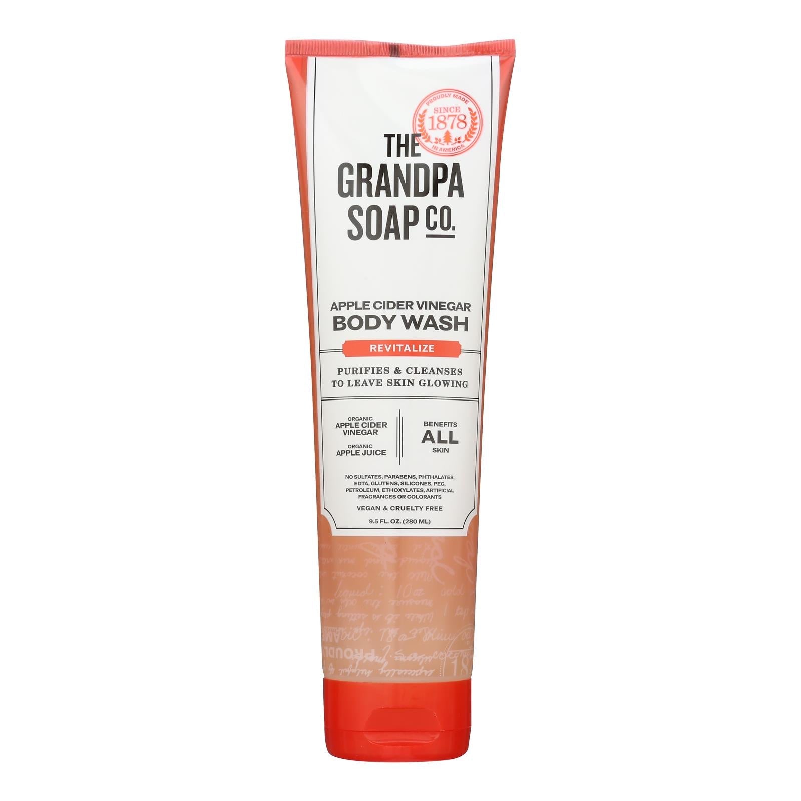 Sabonete Body Wash Grandpa, Cidra De Maçã, 280 Ml, Vegano Sem Glúten