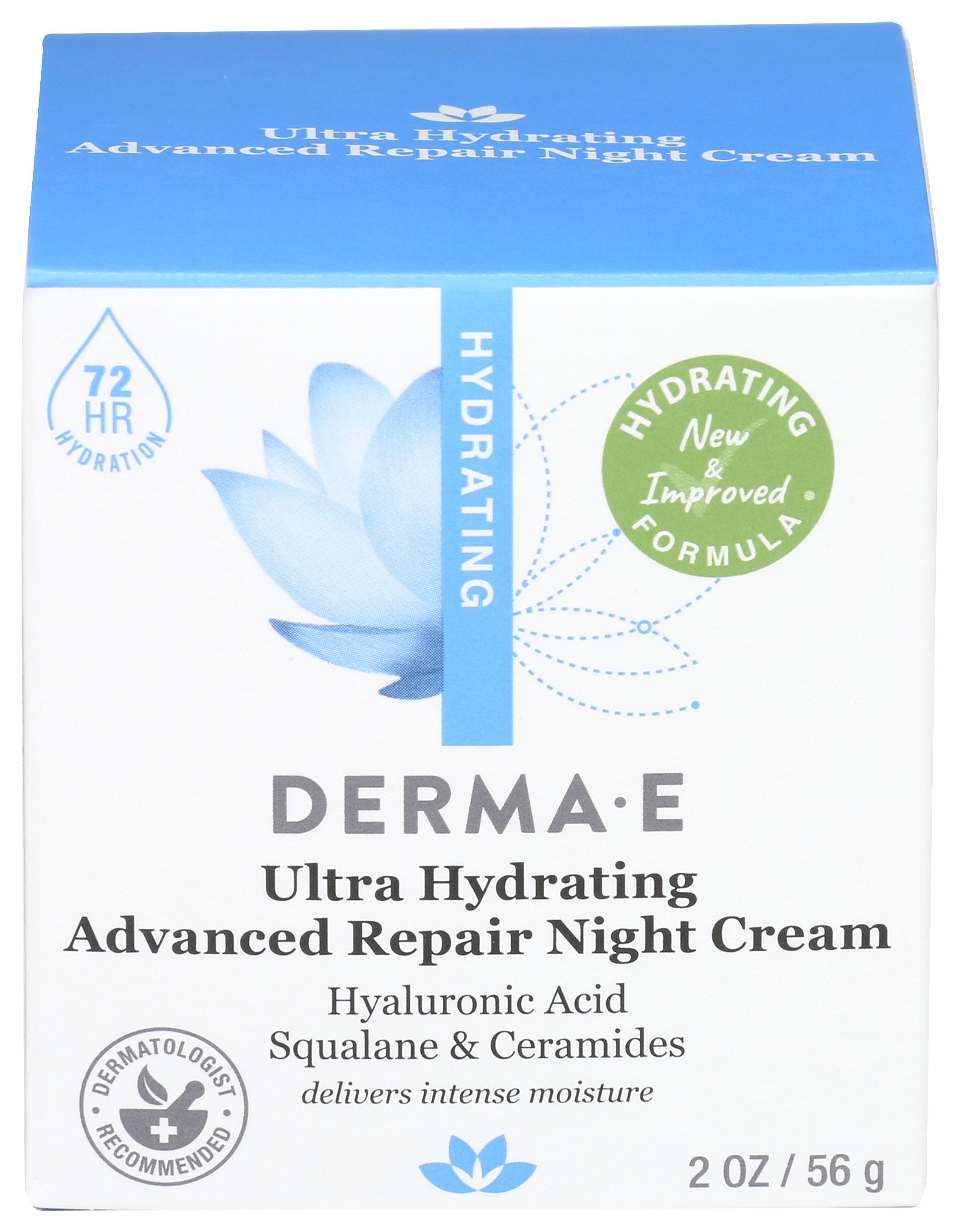 Creme Noturno Derma E Com Ácido Hialurônico Para Pele Macia E Suave