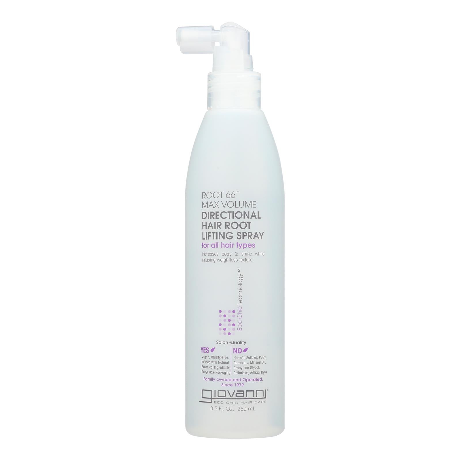 Spray Root Lifting Giovanni Root 66 250ml Para Todos Os Tipos De Cabelo