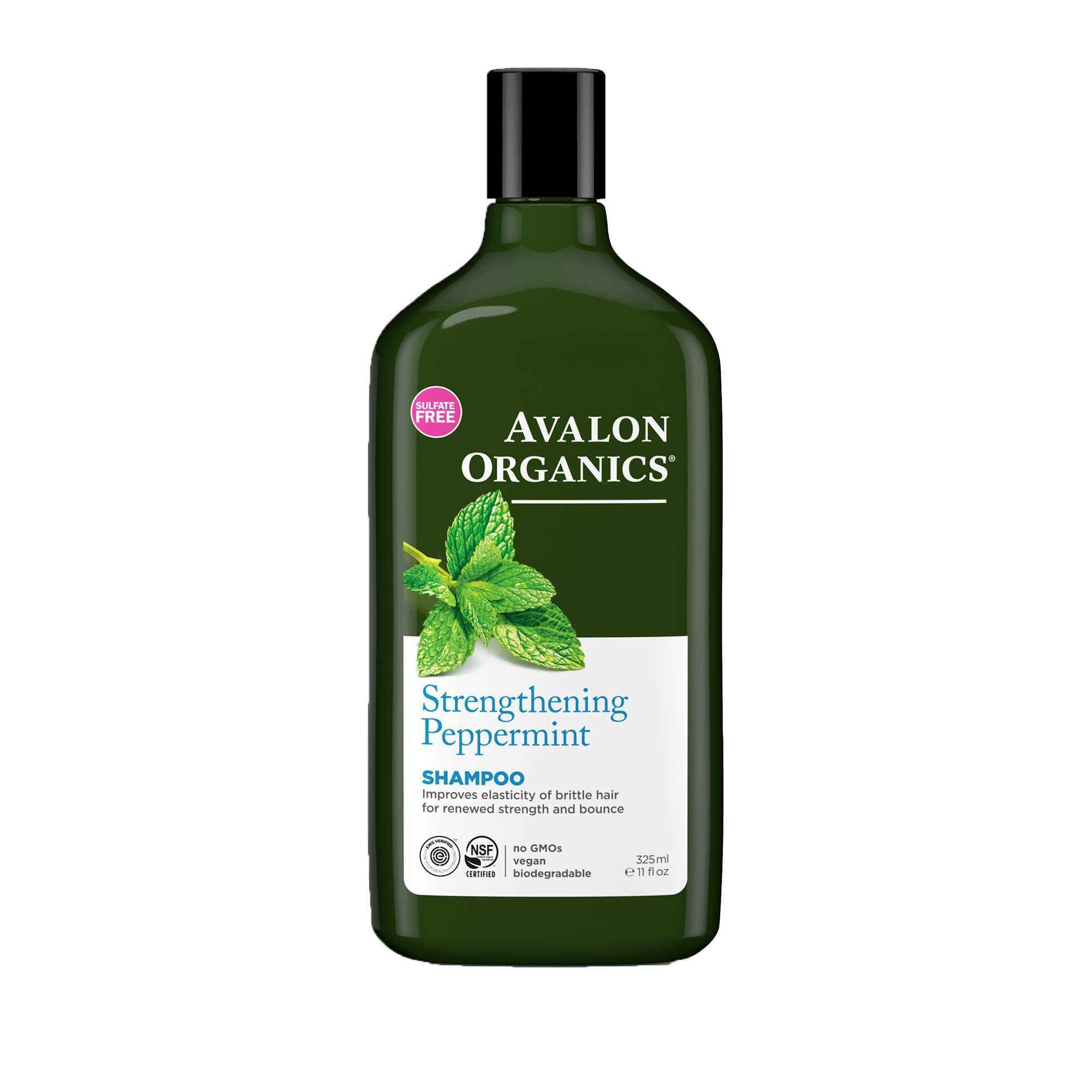 Shampoo Avalon Organics Strengthening Peppermint 325 Ml (pacote Com 3)