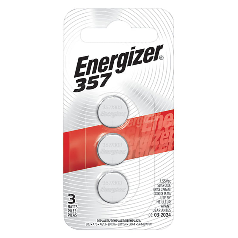 Battery Energizer Silver Oxide 303/357 1,5 V, Pacote Com 3