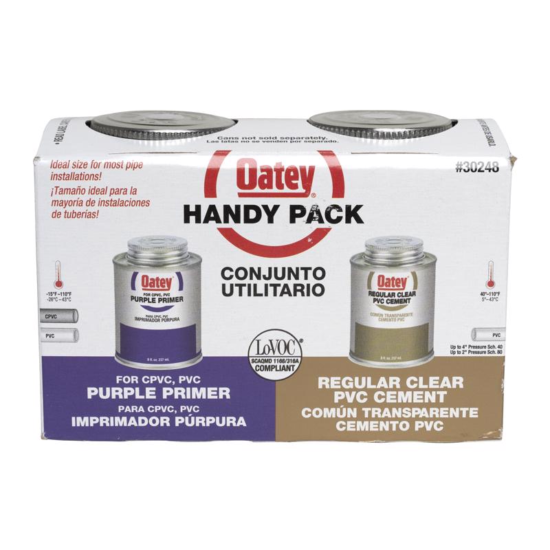 Conjunto De Primer E Cimento Para Encanamento Oatey Handy Pack Transparente/roxo