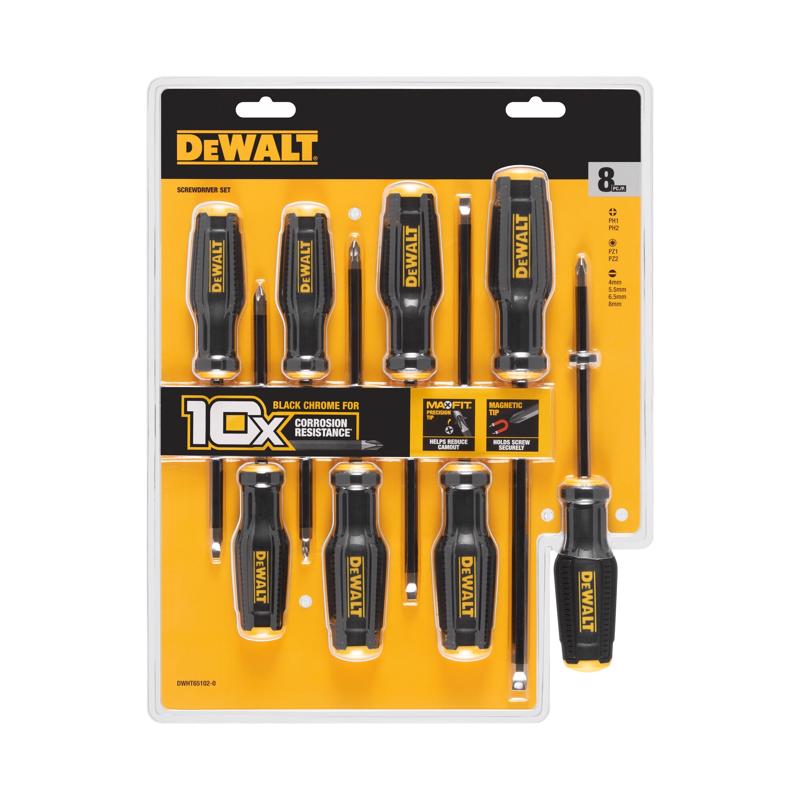 Conjunto De Chaves De Fenda De Demolição Dewalt Toughseries 8 Peças
