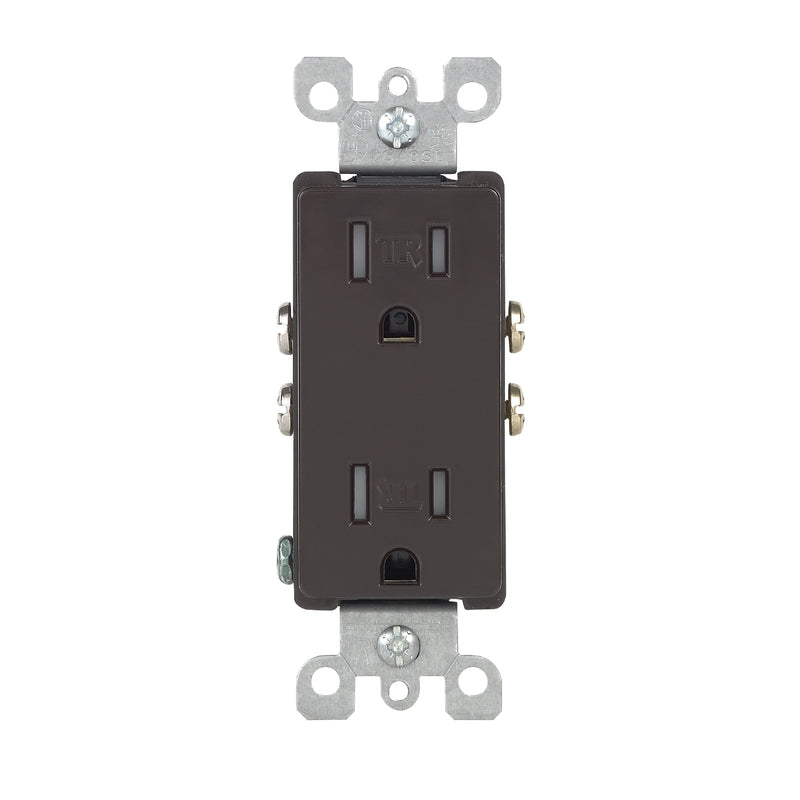 Outlet Leviton Decora 15a 125v Duplex Brown, 1 Pacote [t5325-000]