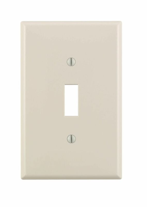 Placa De Parede Leviton Almond 1 Gang Nylon Toggle, Pacote Com 10