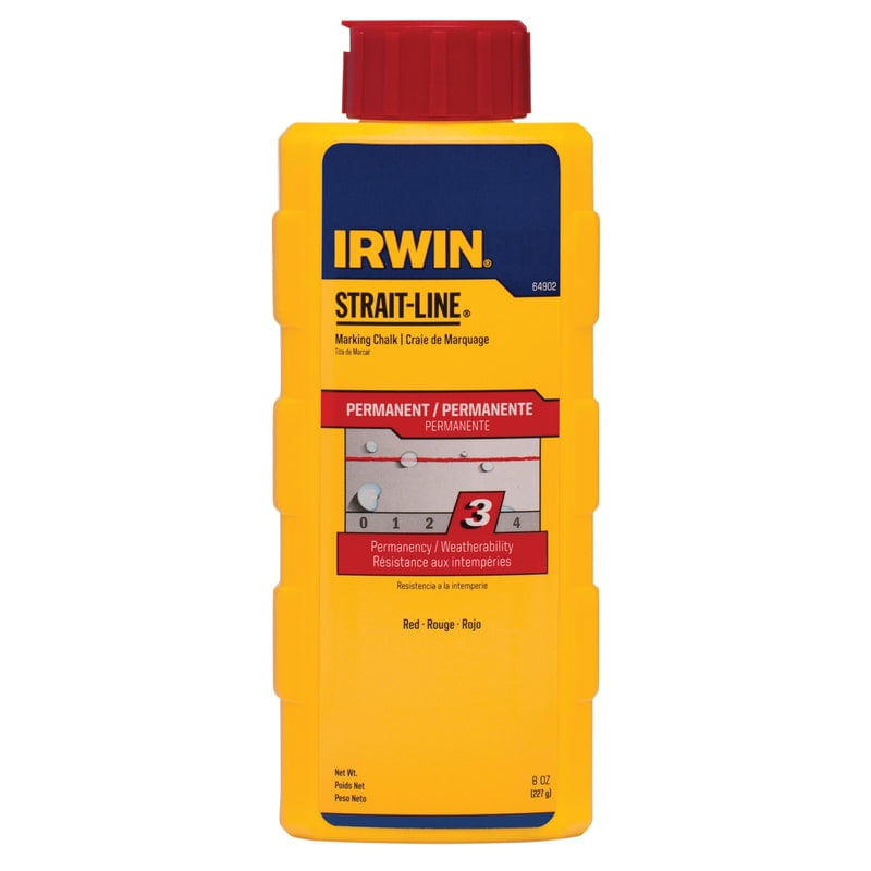 Marking Chalk Irwin Strait-line 240 Ml Vermelho Permanente, 1 Pacote