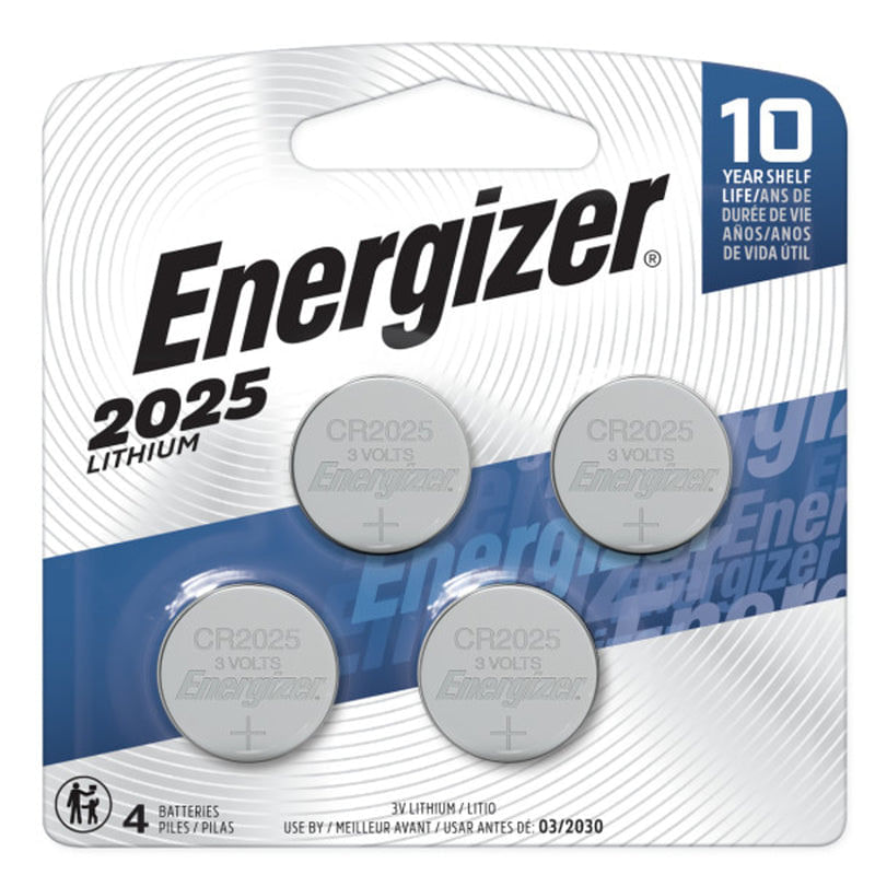 Battery Energizer Lithium 123a 3v Button Cell 2025bp-4, Pacote Com 4