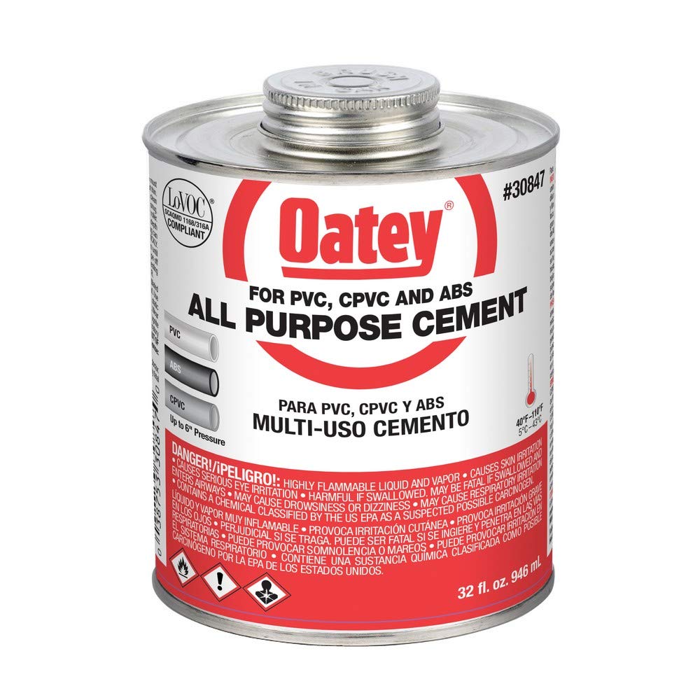 Cimento Oatey 30847 Multiuso 946ml Para Abs, Pvc E Cpvc