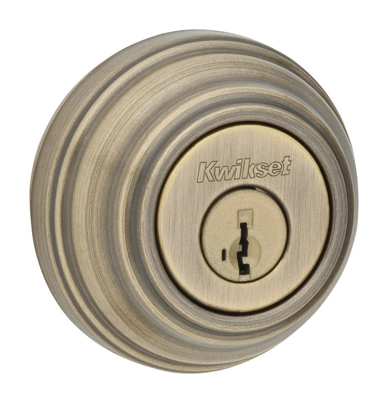 Deadbolt Kwikset Smartkey Powerbolt Touchpad Em Latão Antigo