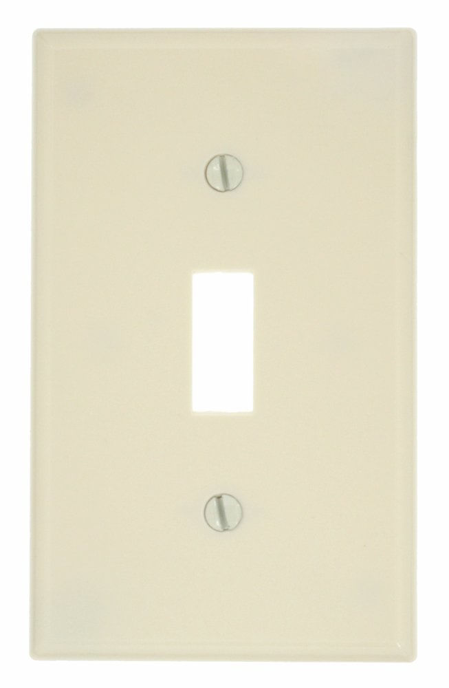 Placa De Parede Leviton 78001 1-Gang Toggle Device Switch Light Almond