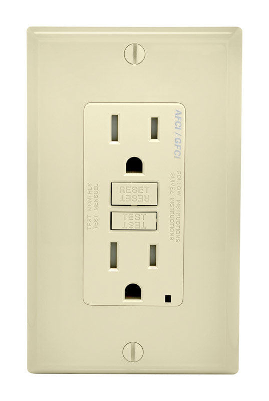 Outlet Leviton Smartlockpro 15a 125v Afci/gfci Com Função Dupla
