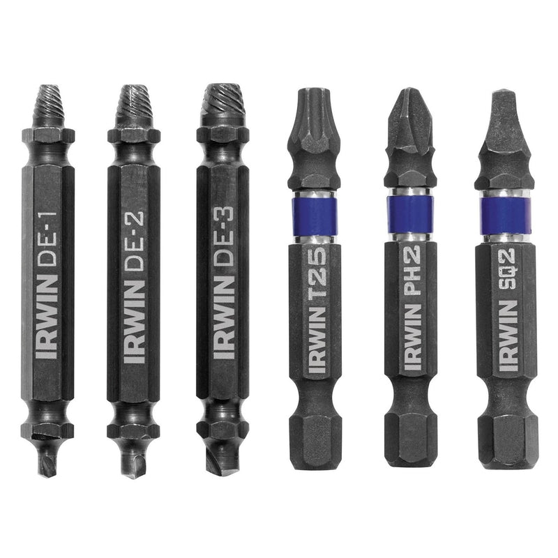 Conjunto De Extrator De Parafusos Irwin Impact Screw-grip M2 Hss 6pc