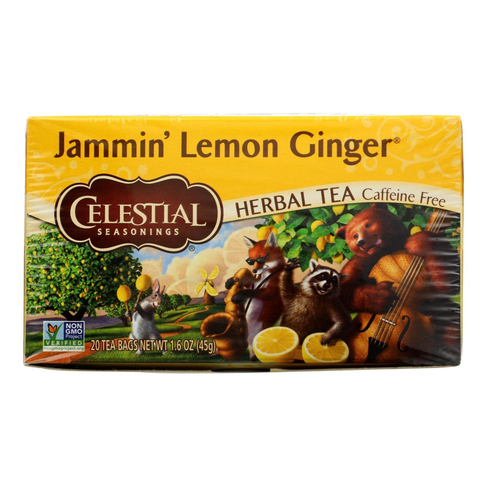Chá De Ervas Celestial Seasonings Jammin' Lemon Ginger 20 Sacos X 6