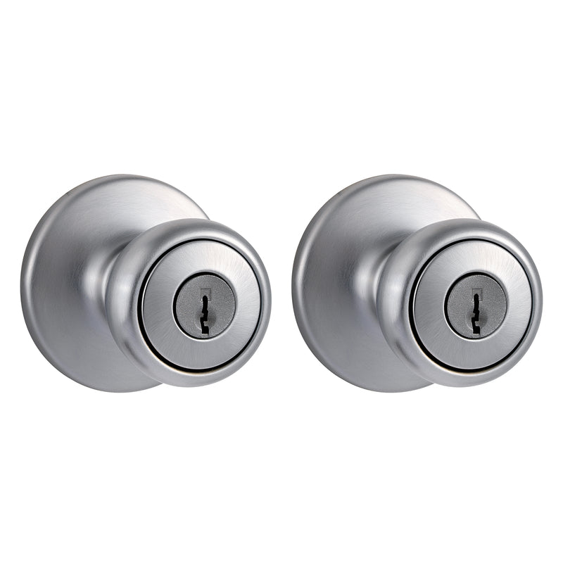 Maçaneta De Porta Kwikset Tylo Satin Chrome Entry 4,45 Cm [92430-035]