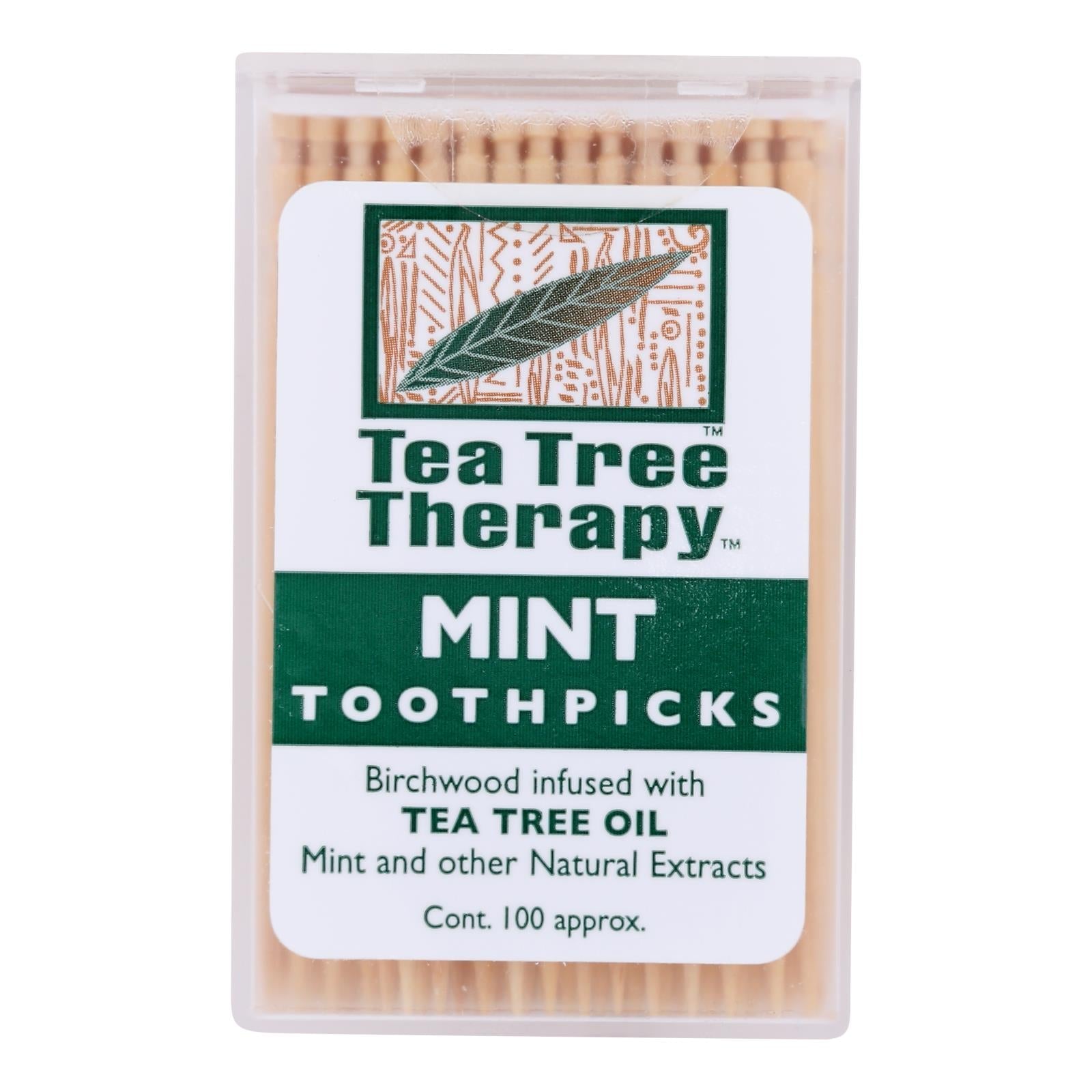 Palitos De Dente: Tea Tree Therapy, 100 Palitos, Caixa Com 12
