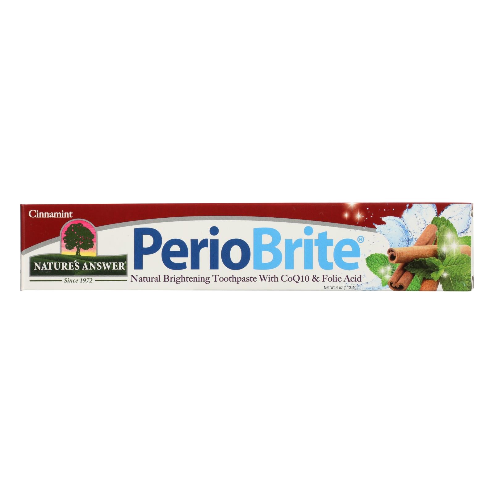 Pasta De Dentes Nature's Answer Periobrite Cinnamon 120ml