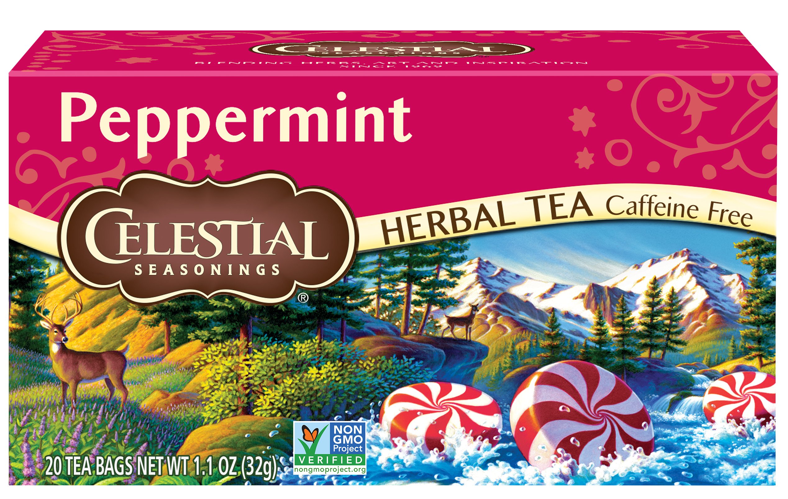 Chá De Ervas Celestial Seasonings Peppermint 20 Ct