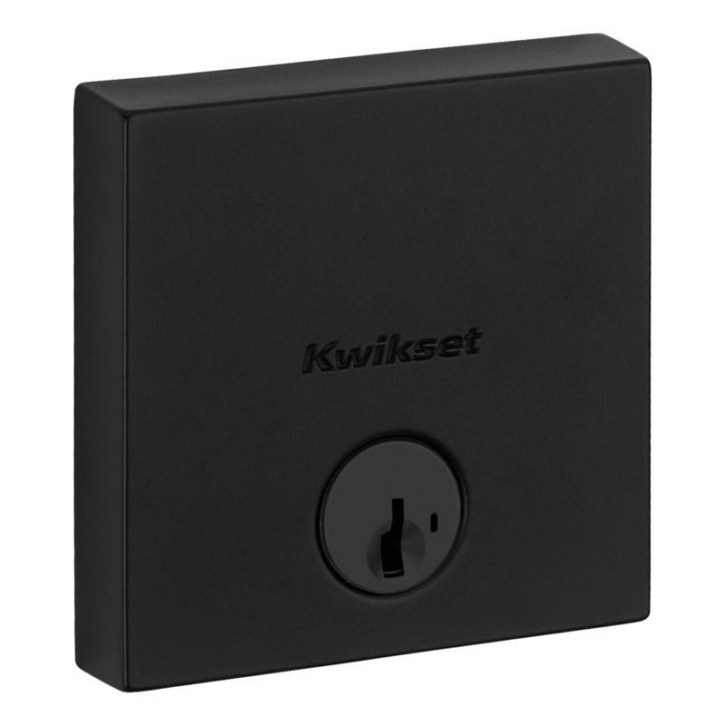 Cilindro Único De Zinco Preto Fosco Deadbolt Kwikset Downtown