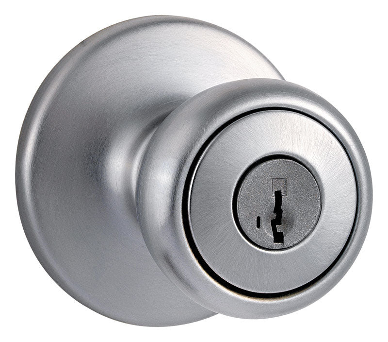 Fechadura De Porta Kwikset Smartkey Tylo Satin Chrome Knobs
