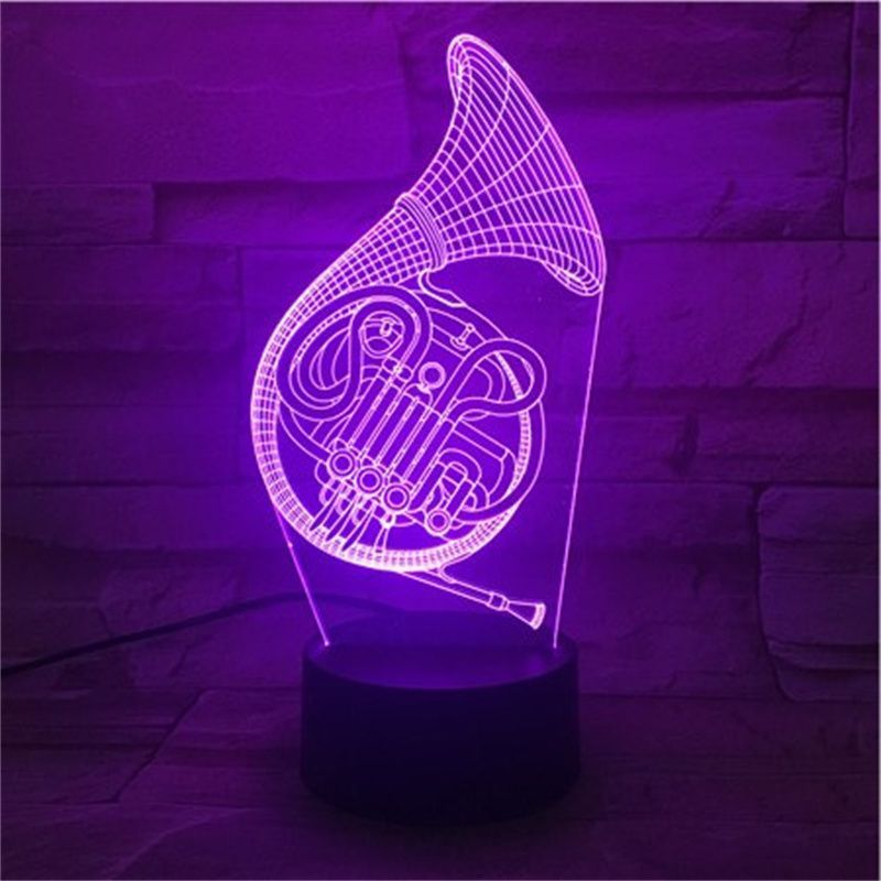 Night Light 3d Usb Instrumentos Musicais Dj Bar Drum Guitarra