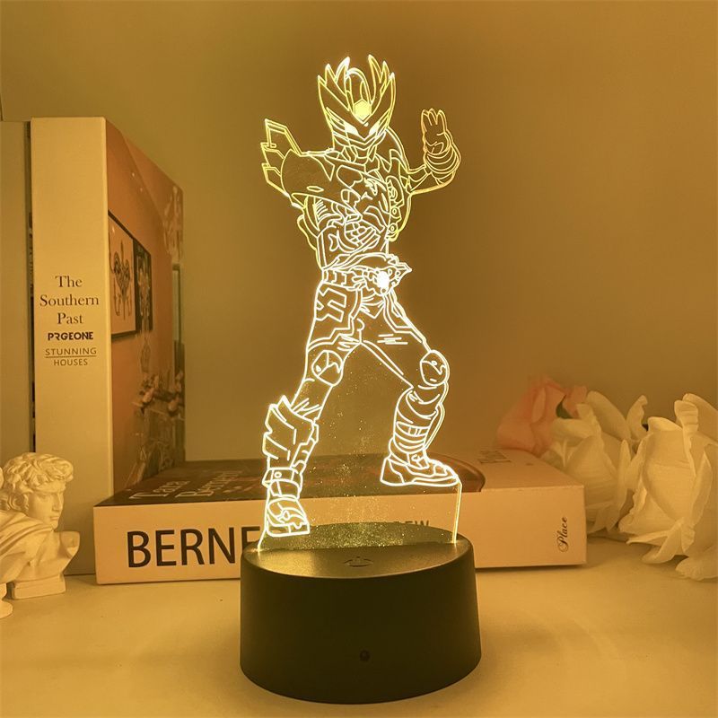 Led 3d Night Light Armor Diamond Que Muda De Cor Para Crianças