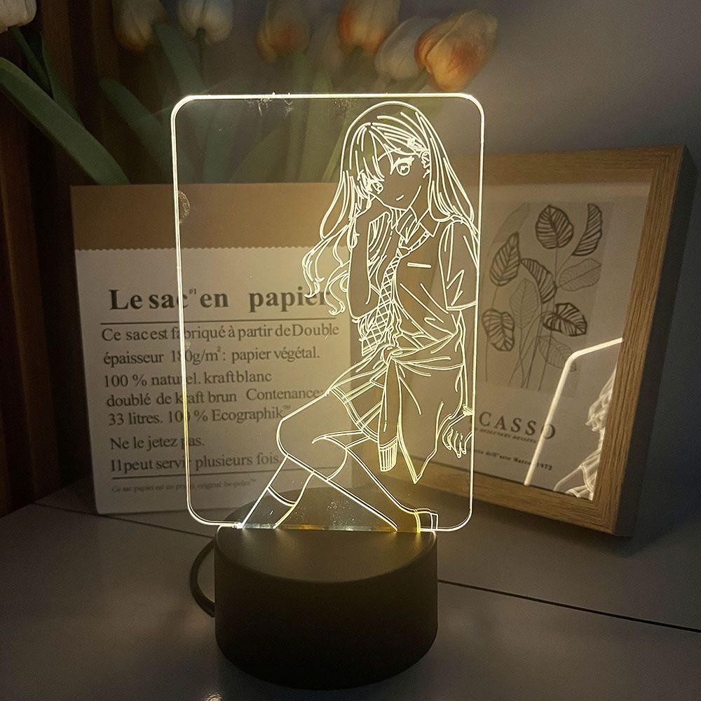 Anime Night Light 3d Illusion Imouto Life Com Base Acrílica