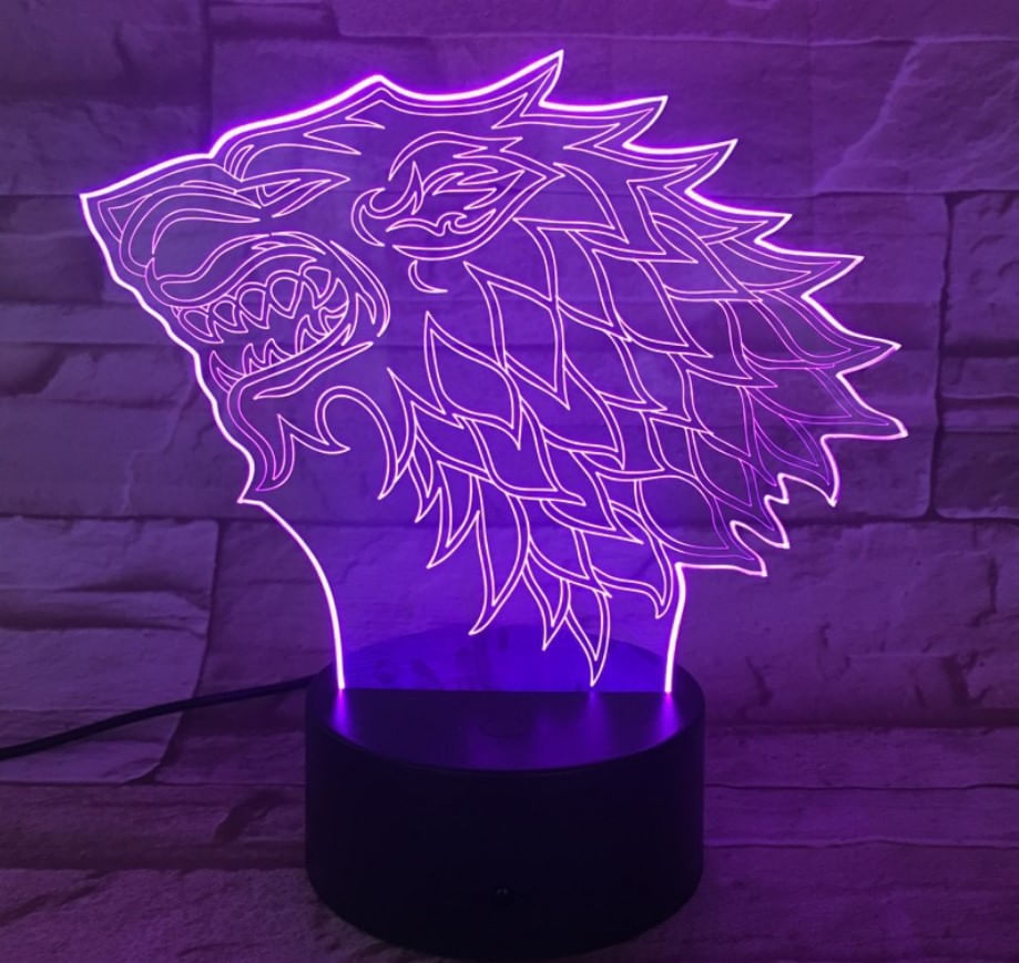 Night Light 3d Led Games Of Thrones Color Changing Para Crianças