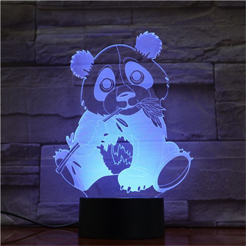 Luz Noturna Usb Bear Heart Acrylic Sign Doll Plush Bear