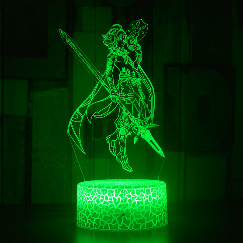 Night Light 3d Genshins Impacts Personage Xiao Game Decor