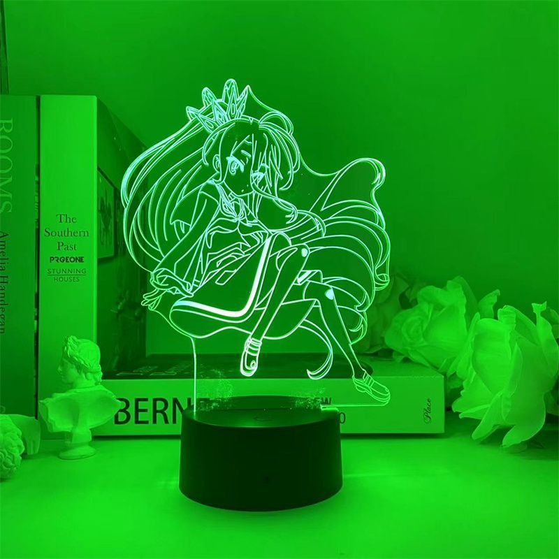 Night Light Usb No Game No Life Shiro Figurine 3d Illusion