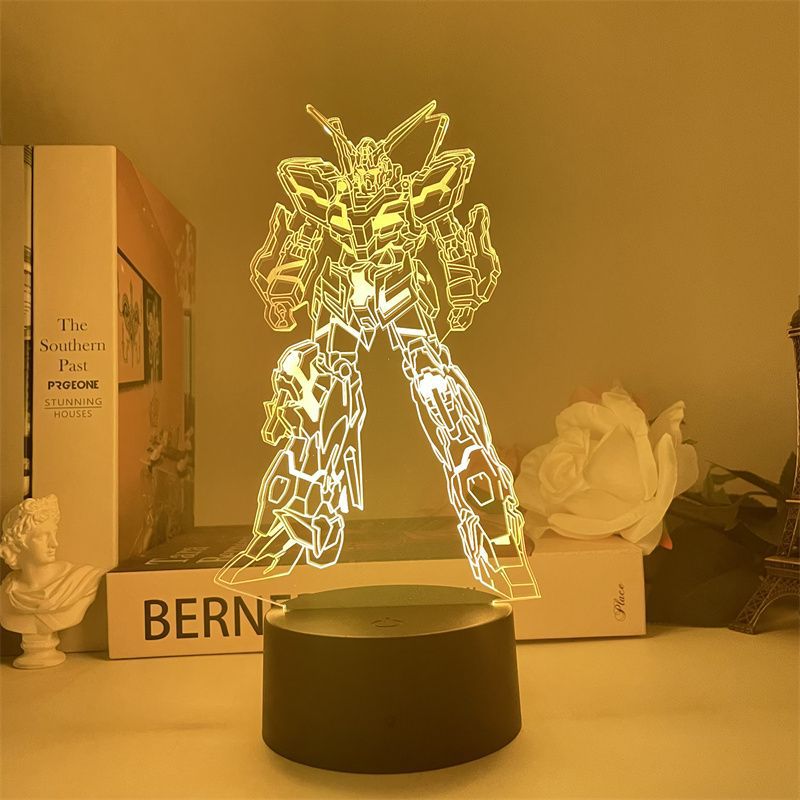 Night Light 3d Gundam Usb Várias Ilustrações Para Crianças