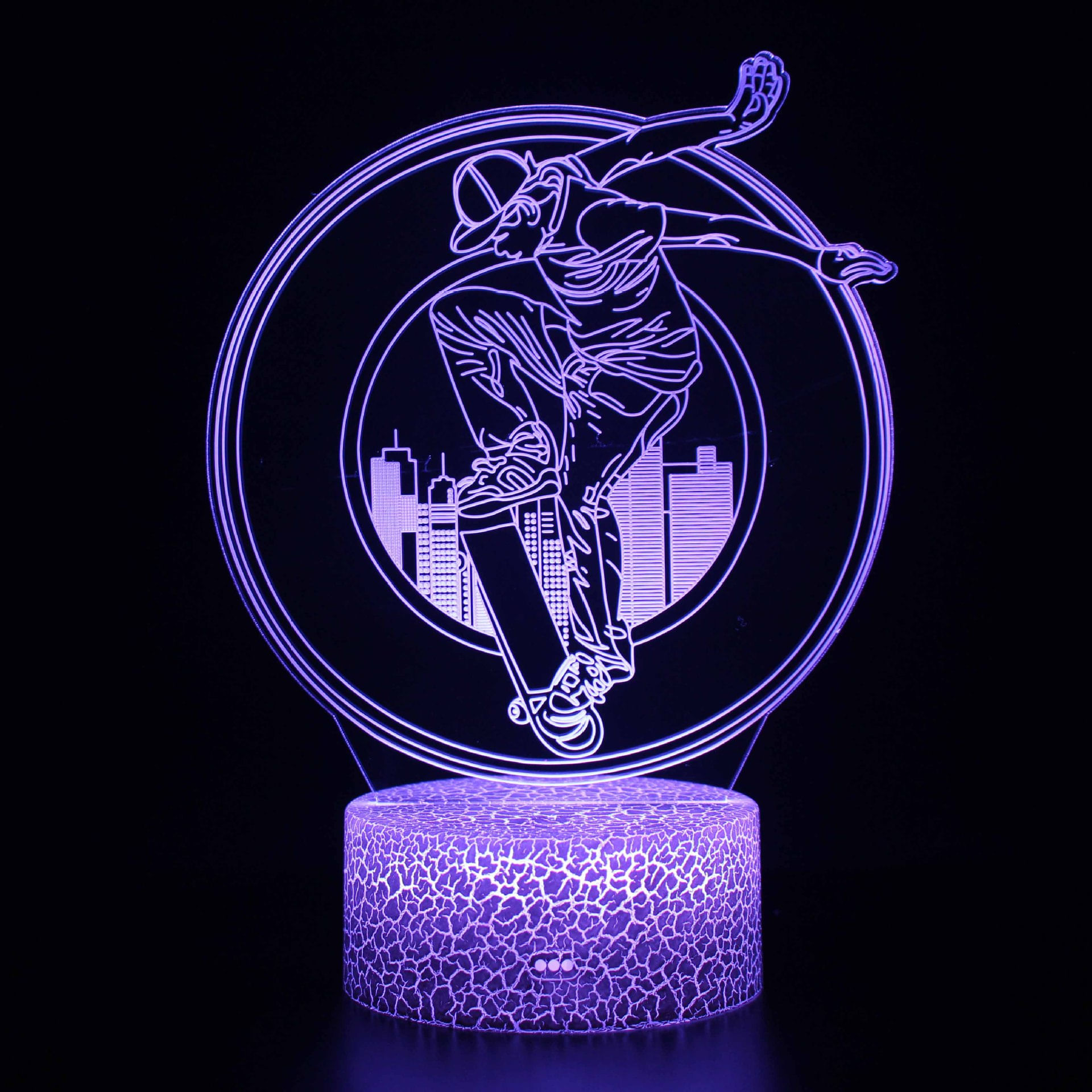 3D Night Light Scooter Skiing Led Colorful Touch Remote