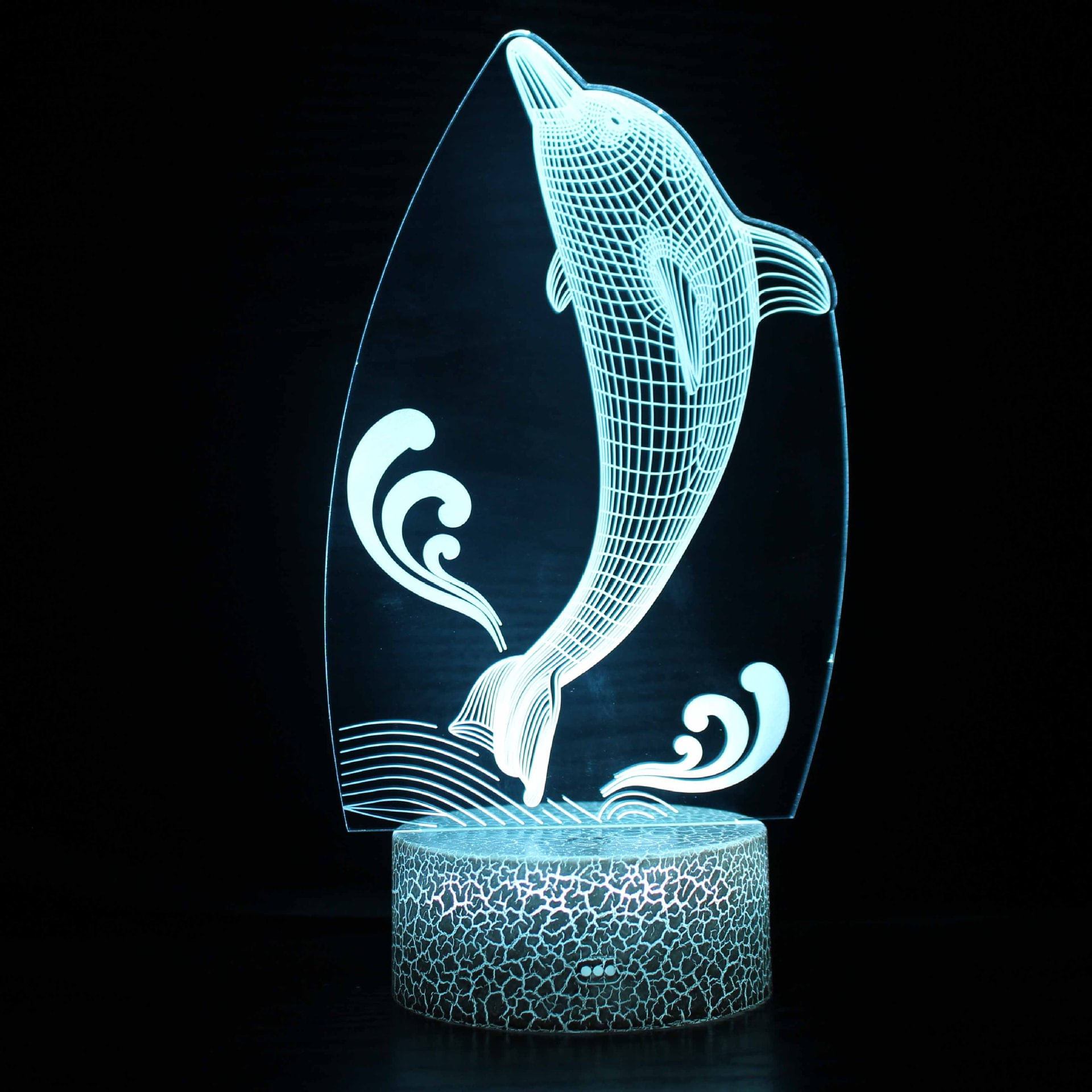 Visual Led Night Light Dolphin 3d Illusion Para Crianças