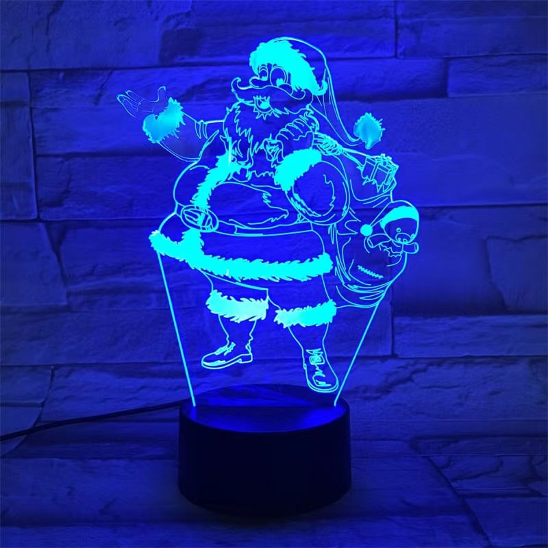 Personagem De Natal 3D Night Light USB Touch Para Crianças