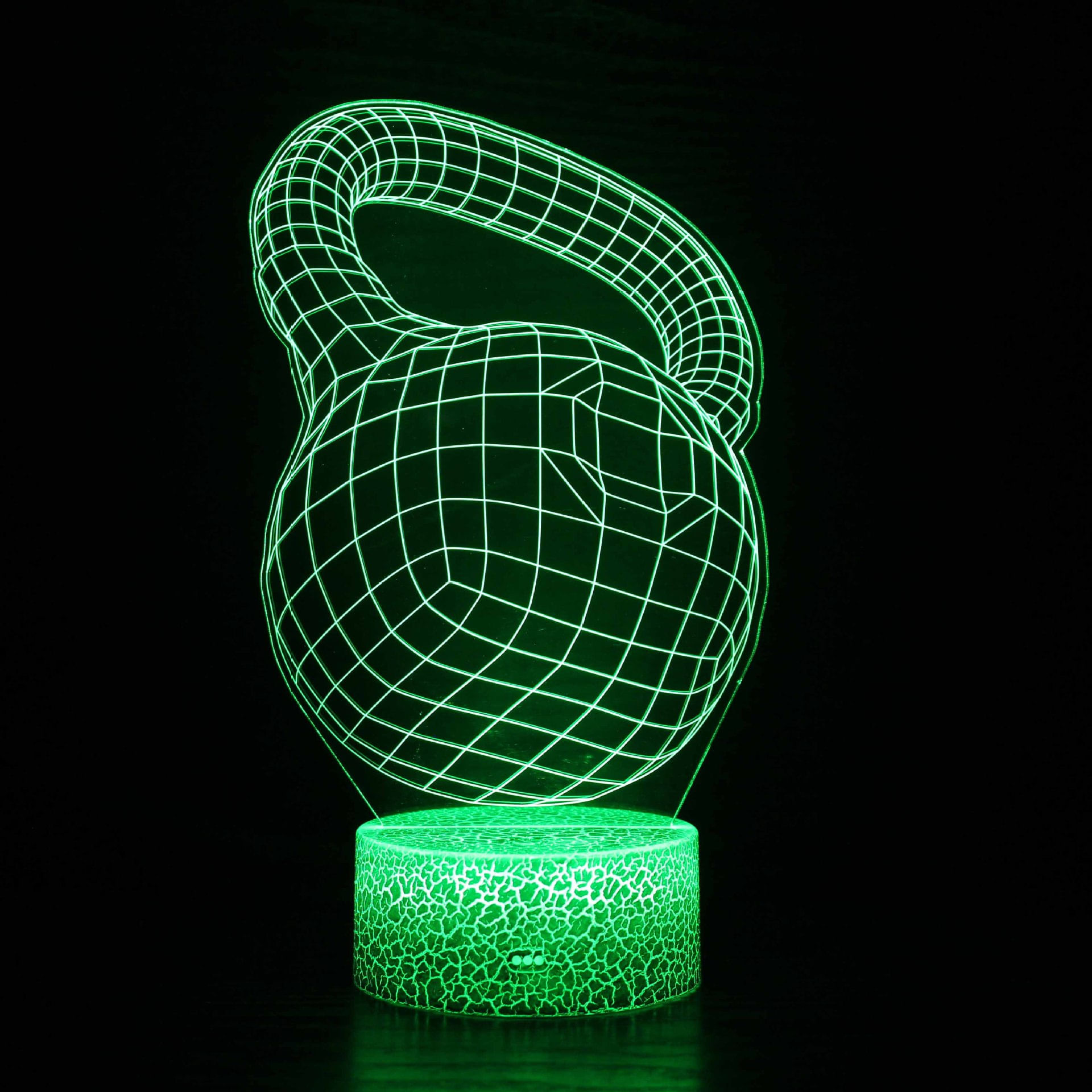 Luz Noturna 3D Abstrata Colorida Touch Control Remote Usb