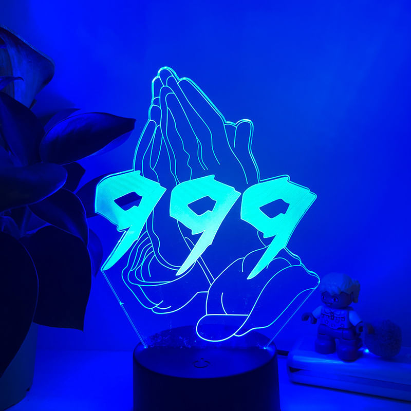 Luz Noturna Juice Wrld Forever 999 Acrílico 3d Led Para Crianças