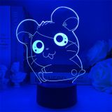 Night Light Hamtaro 3D Novelty Anime Usb Colorido Para Crianças