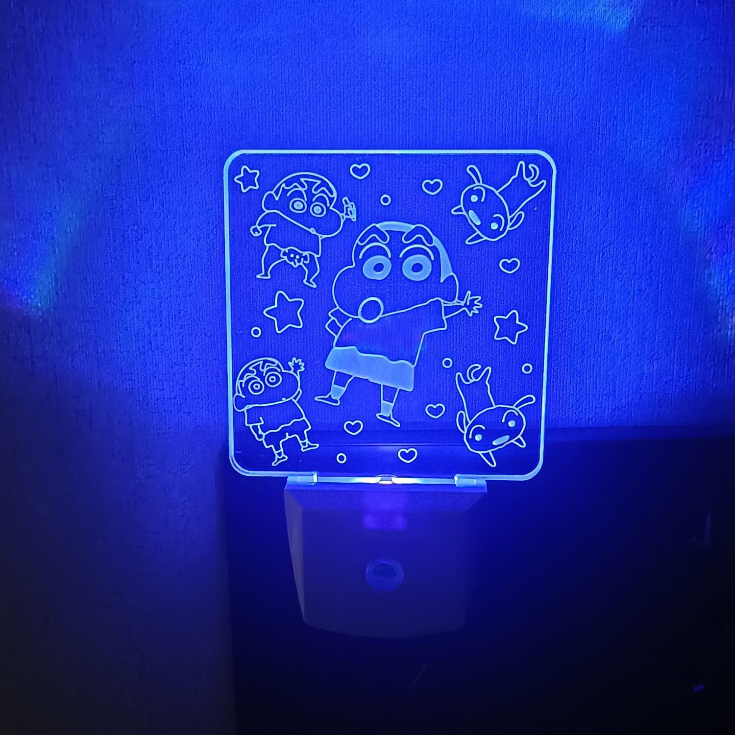 Night Light Crayon Shin-chan Cartoon Control Sensing 3d