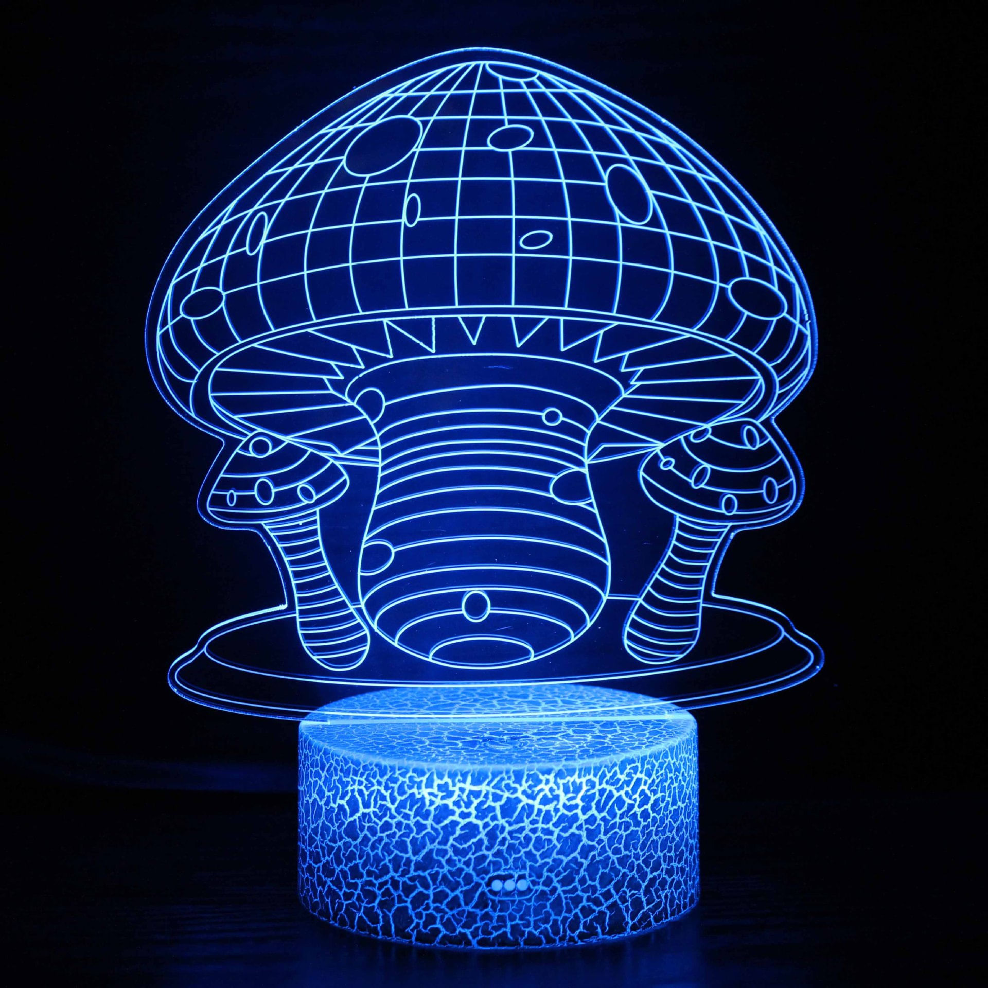 Candeeiro De Mesa Maple Leaf Lotus Plant Abstract 3d Colorful Touch