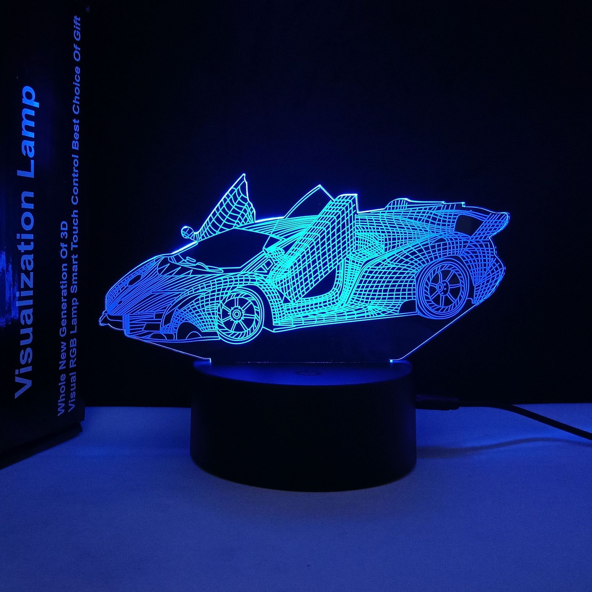 Night Light 3d Car Enthusiast Car Car Motocicleta Para Quarto