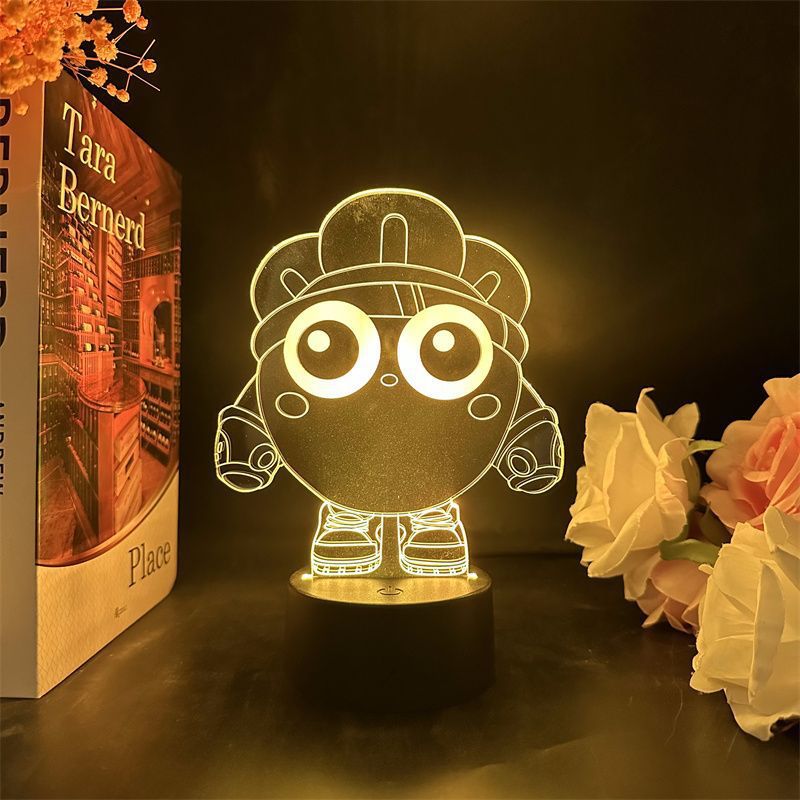 Night Light Carrot Defense Modelo 3d Usb Acrílico Abs 5v