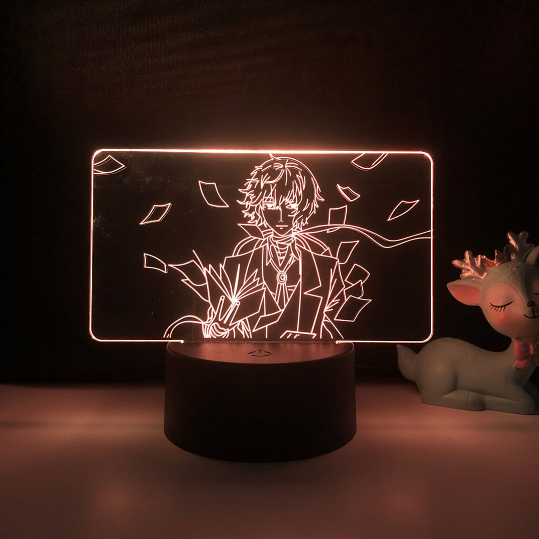 Anime Estereoscópico 3D Night Light Bungou Stray Dogs Dazai Osamu
