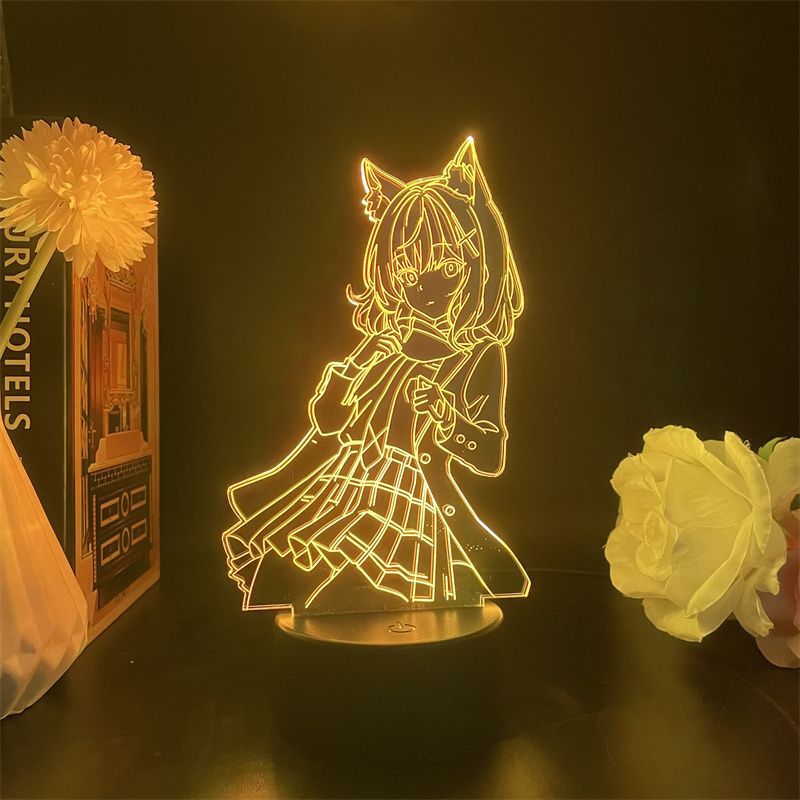 Luz Noturna Usb Suna Wolf Shiroko Merchandise Blue