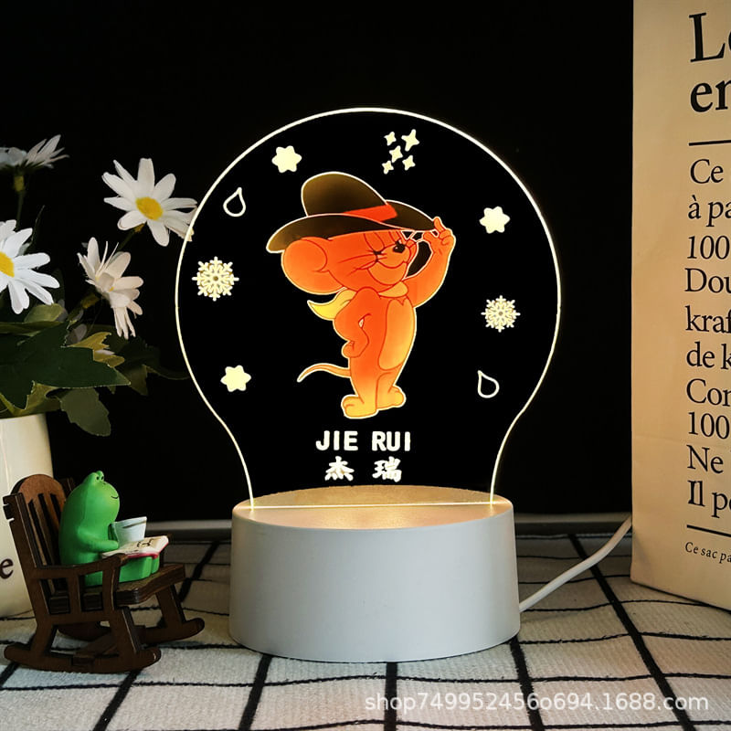 Night Light Toms And Jerrys Figure 3d Birthday Para Crianças