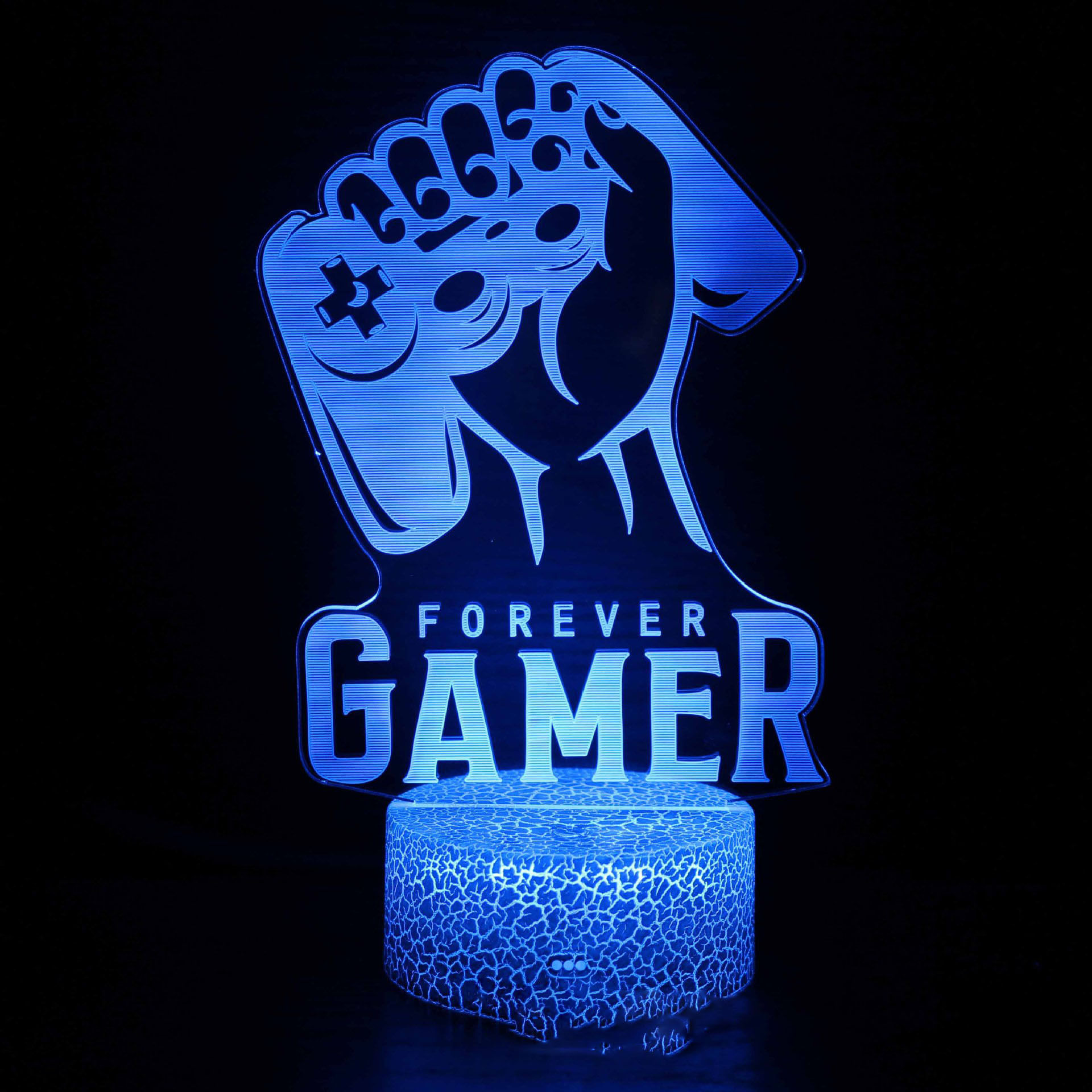 Candeeiro De Mesa 3D Controlador De Jogo Creative Visual Stereo Light
