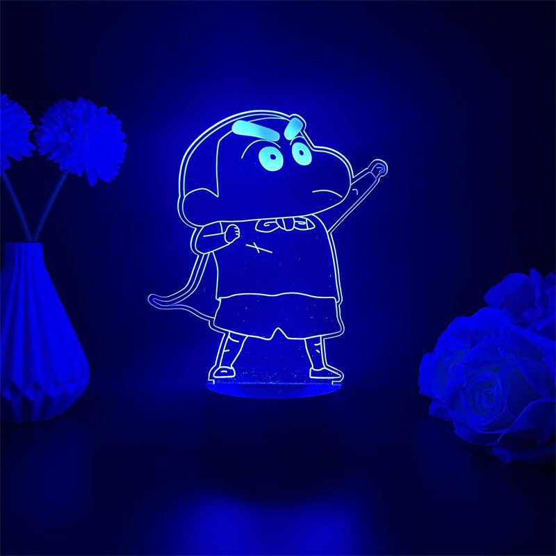 Light Night Light Usb Crayon Shin-chan Figure Doll Bedroom 5v